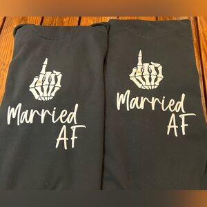 Sonoma Black Hoodie “Married AF” His and Hers Hoodies (Size Mens Medium & Large)